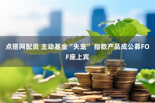 点搭网配资 主动基金“失宠” 指数产品成公募FOF座上宾