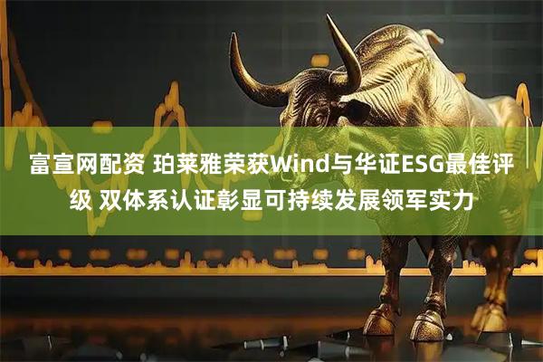 富宣网配资 珀莱雅荣获Wind与华证ESG最佳评级 双体系认证彰显可持续发展领军实力