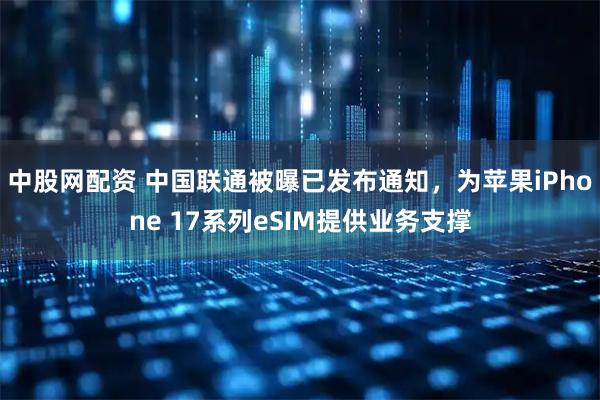 中股网配资 中国联通被曝已发布通知，为苹果iPhone 17系列eSIM提供业务支撑