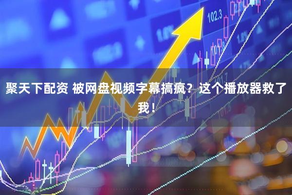 聚天下配资 被网盘视频字幕搞疯？这个播放器救了我！