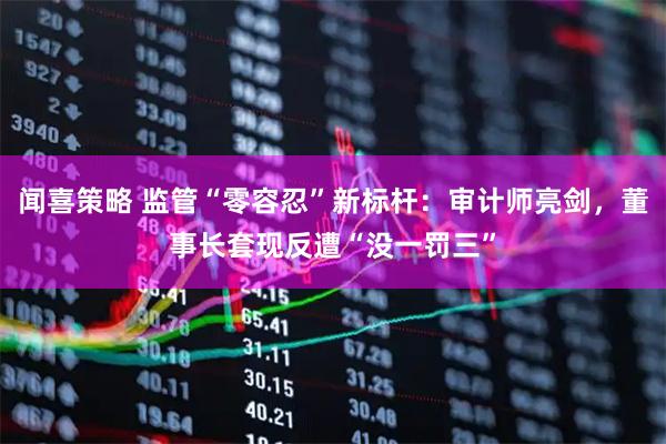 闻喜策略 监管“零容忍”新标杆：审计师亮剑，董事长套现反遭“没一罚三”